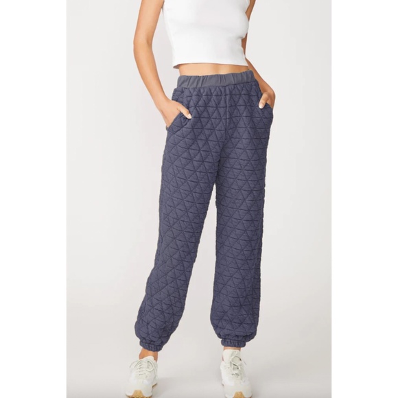 Stateside | Navy Quilted Joggers | S - Picture 1 of 7